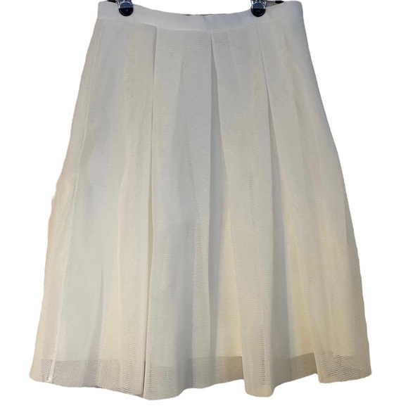 Soprano Mesh Off White Pleated Waist Full Skirt Size XL - Picture 1 of 8